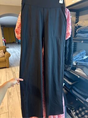 Black Boot-Cut Comfort Pants for Women